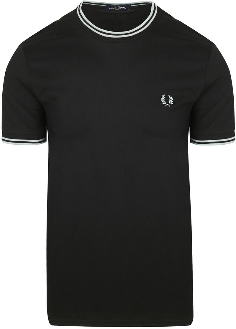 Fred Perry M1588 Twin Tipped T Shirt Schwarz - Größe S günstig online kaufen