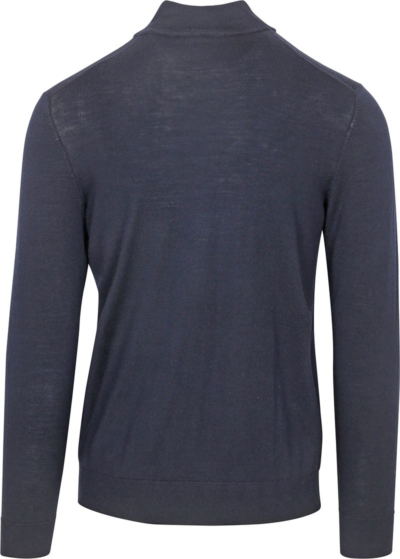 Profuomo Half Zip Pullover Merinowol Navy