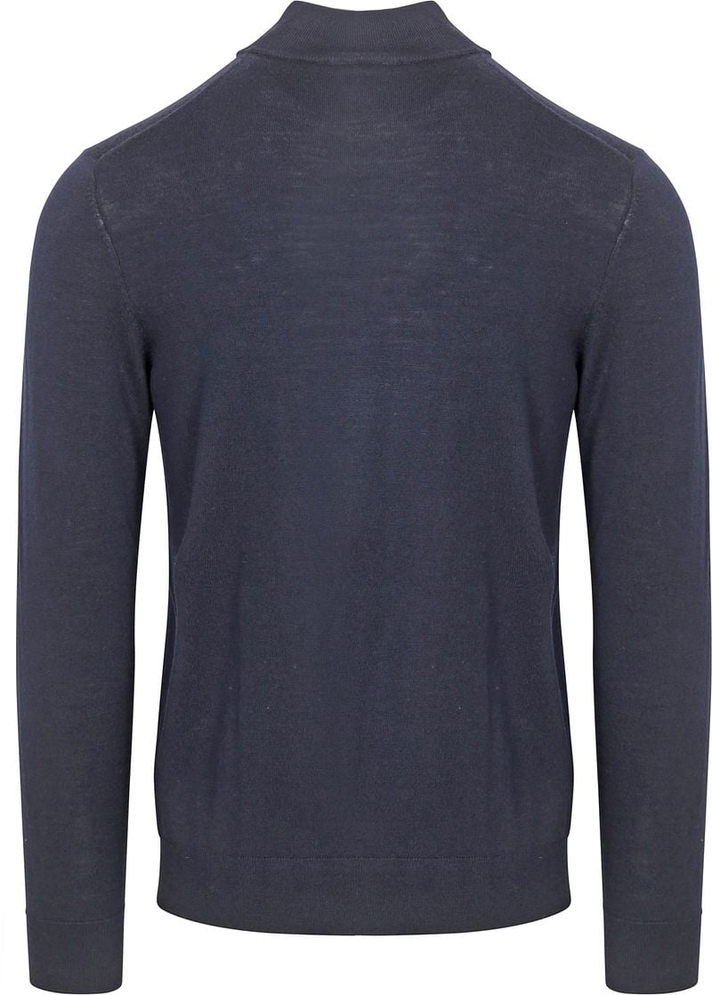 Profuomo Half Zip Pullover Merinowolle Navy - Größe XL günstig online kaufen