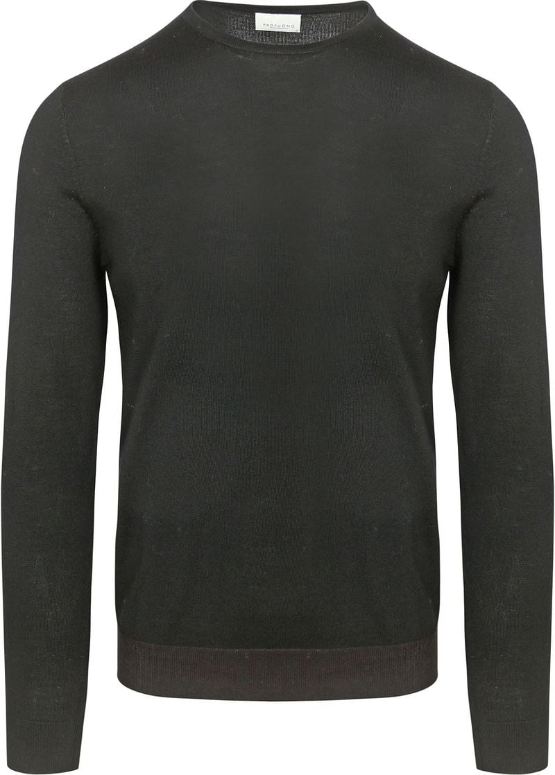 Profuomo Pullover Merinowolle Schwarz - Größe XXL günstig online kaufen