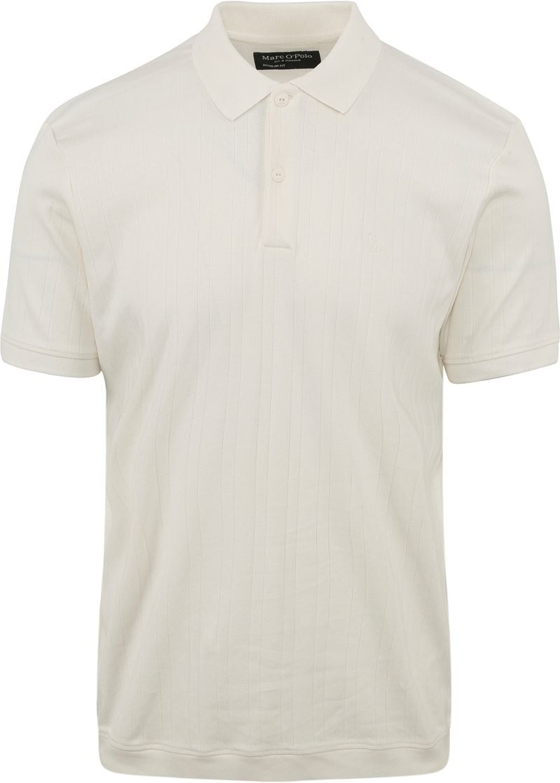 Marc O'Polo Poloshirt Rib Off-Weiß - Größe L günstig online kaufen