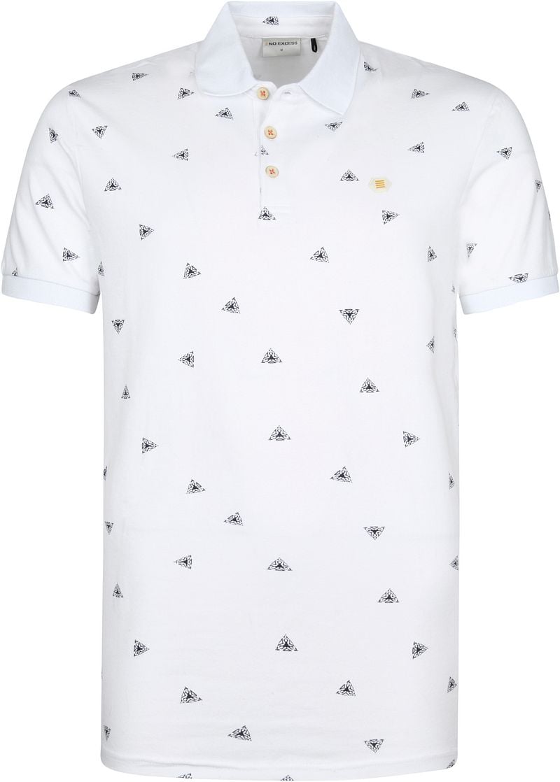 No Excess Polo Print Wit