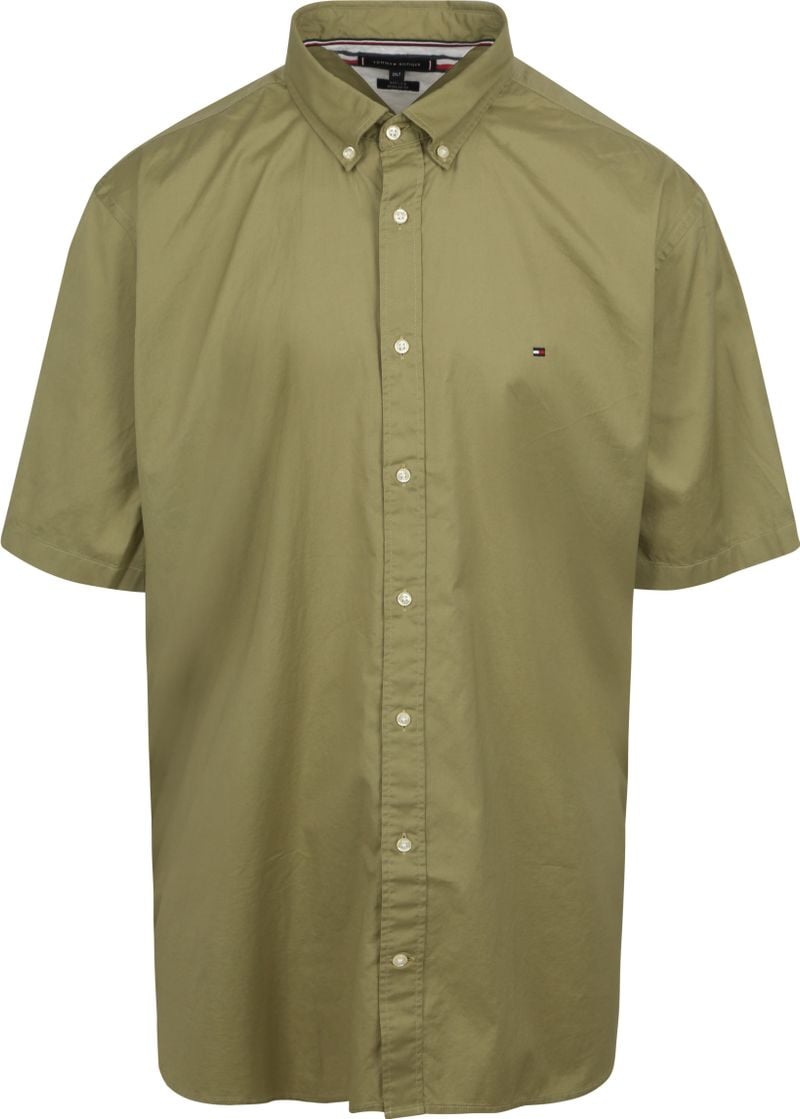 Tommy Hilfiger Big & Tall Short Sleeve Overhemd Flex Groen