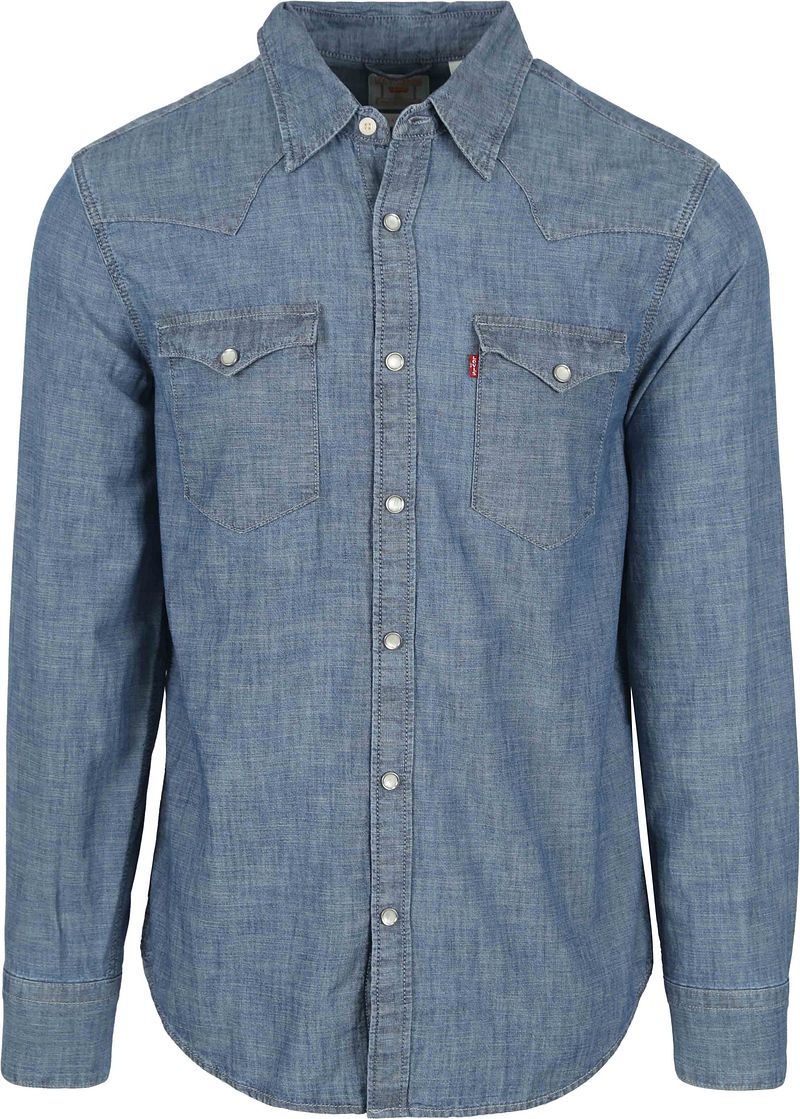 Levi's Barstow Western Hemd Mid Blau - Größe XL günstig online kaufen