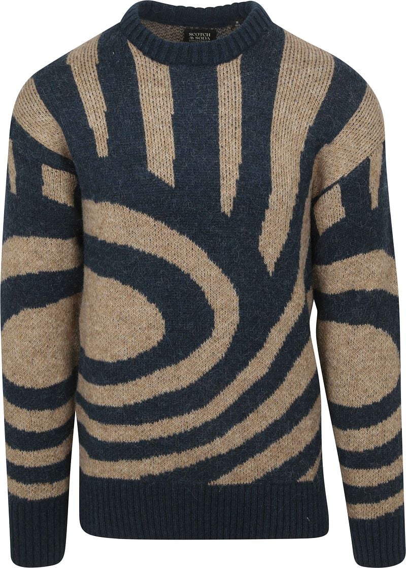 Scotch and Soda Sweater Waves Navy - Größe XL günstig online kaufen