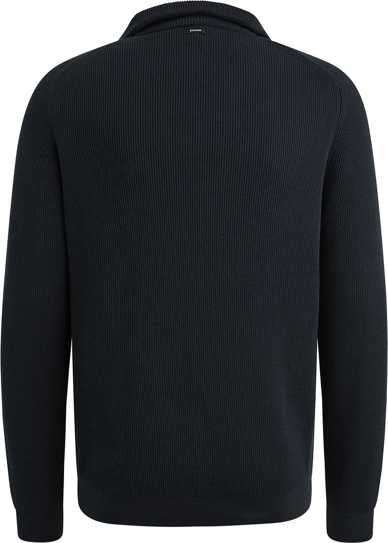 Vanguard Trui Half Zip Structuur Rib Navy