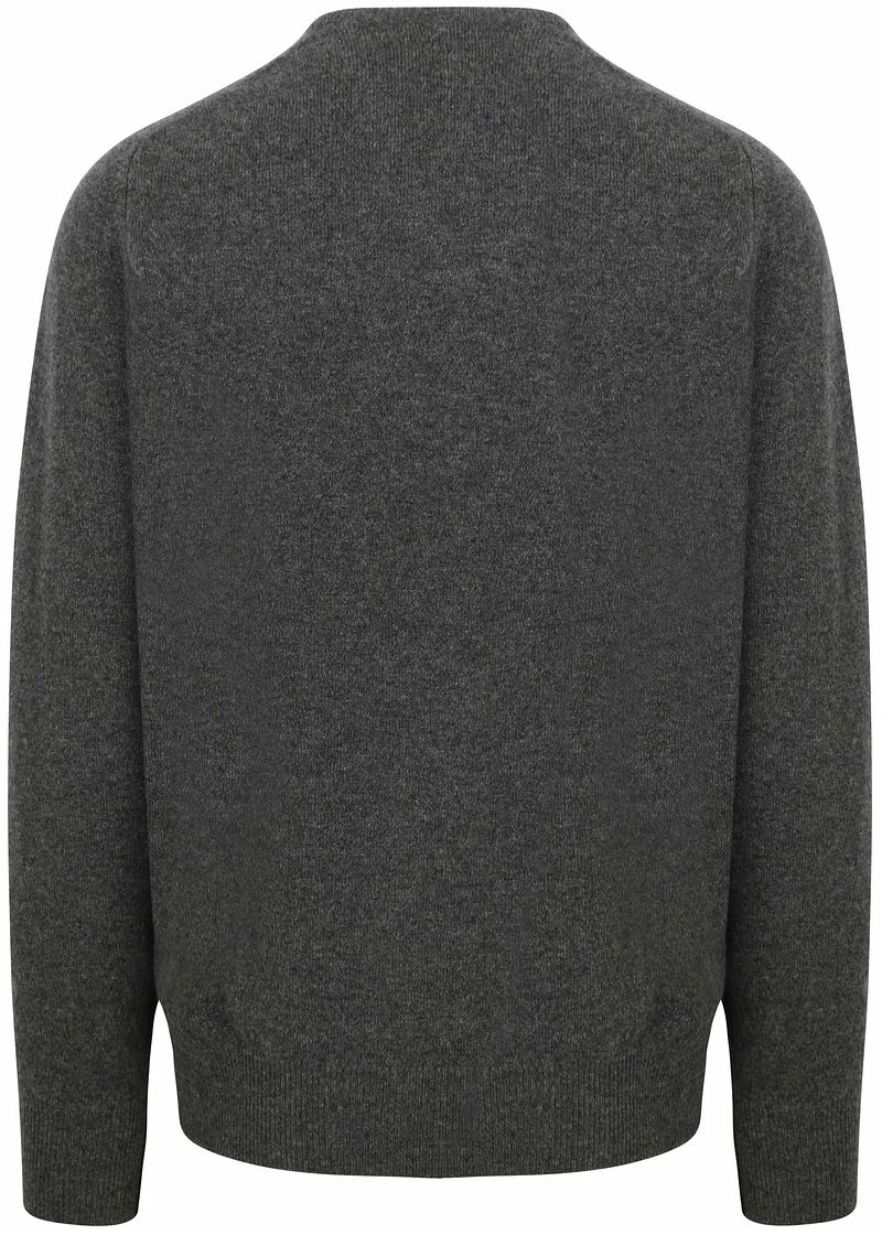 William Lockie V-Auschnitt Pullover Lammwolle Cliff Grau - Größe XXL günstig online kaufen