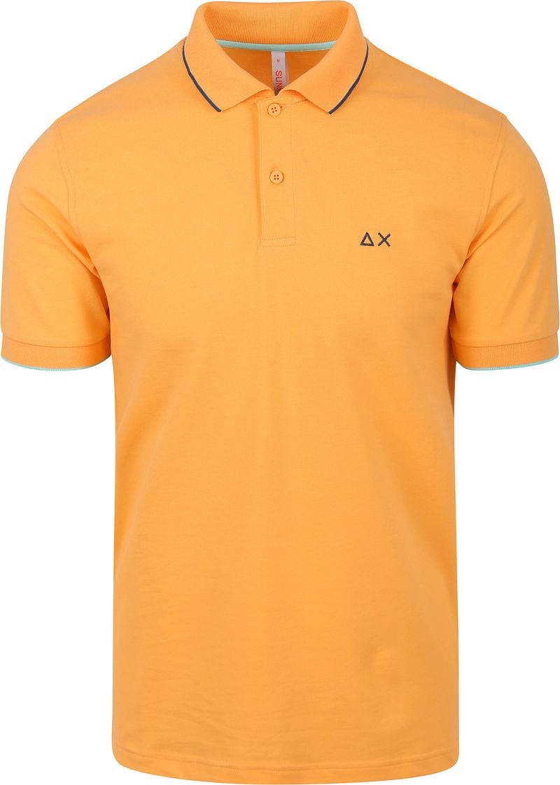 Sun68 Poloshirt Small Stripe Collar Orange - Größe M günstig online kaufen