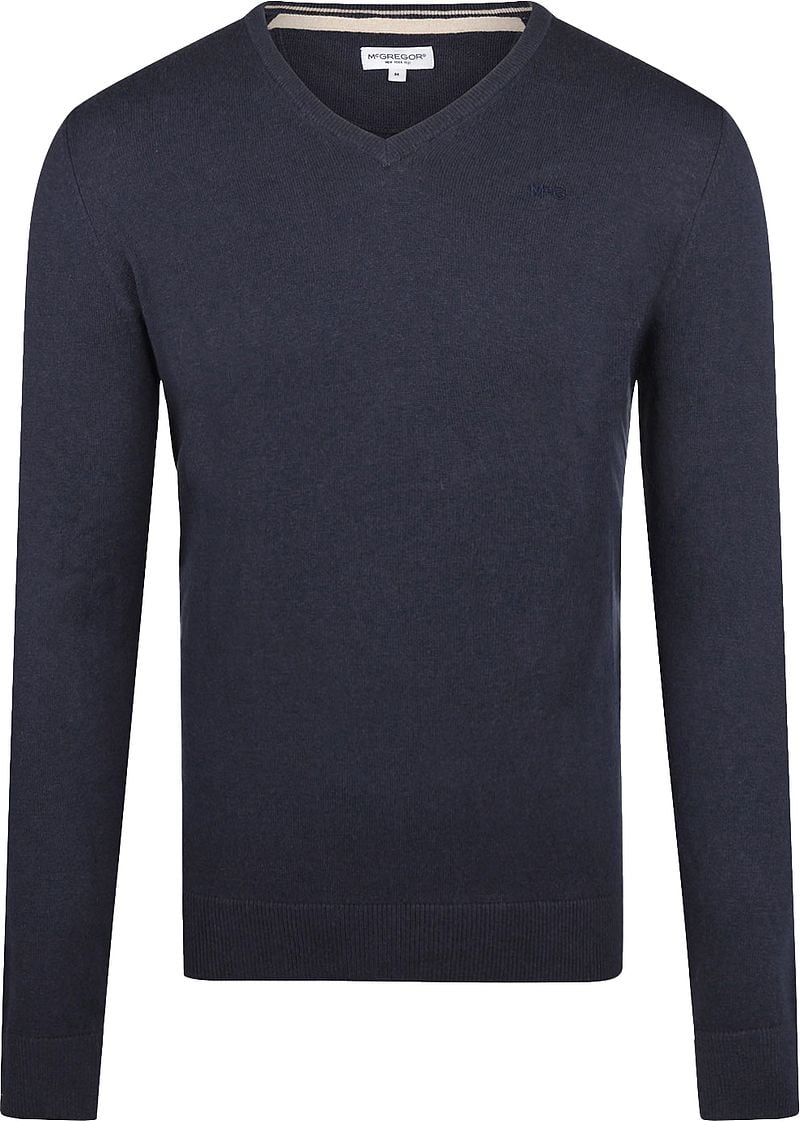 McGregor Pullover Merinowolle V-Ausschnitt Navy - Größe S günstig online kaufen