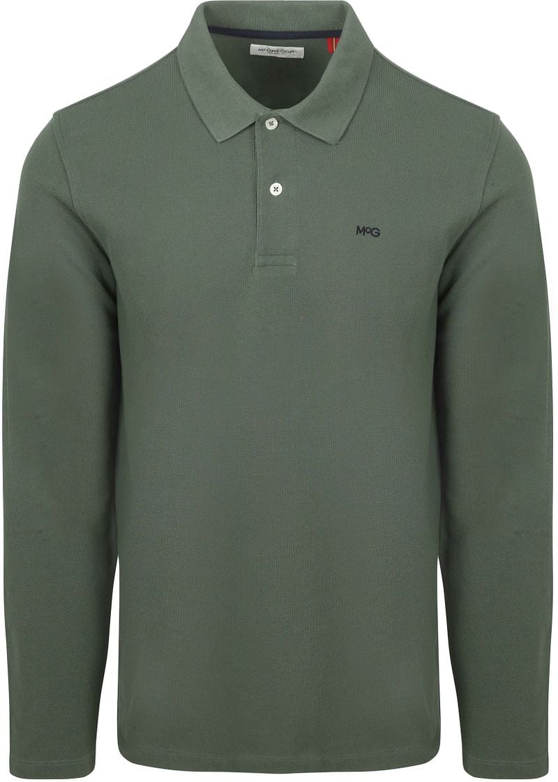 McGregor Long Sleeve Poloshirt Sage Grün - Größe L günstig online kaufen