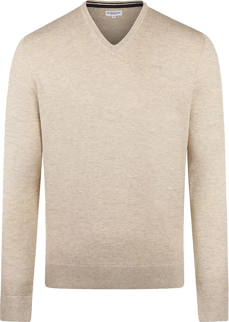 McGregor Trui Merino Blend V-Hals Sand