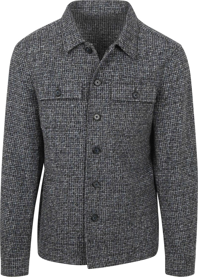 Suitable Overshirt Wool Blend Grau Blau - Größe XL günstig online kaufen