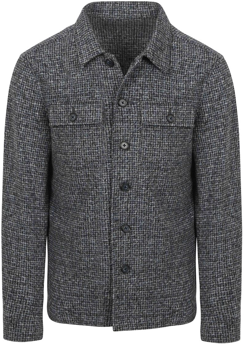 Suitable Overshirt Wool Blend Grau Blau - Größe XL günstig online kaufen