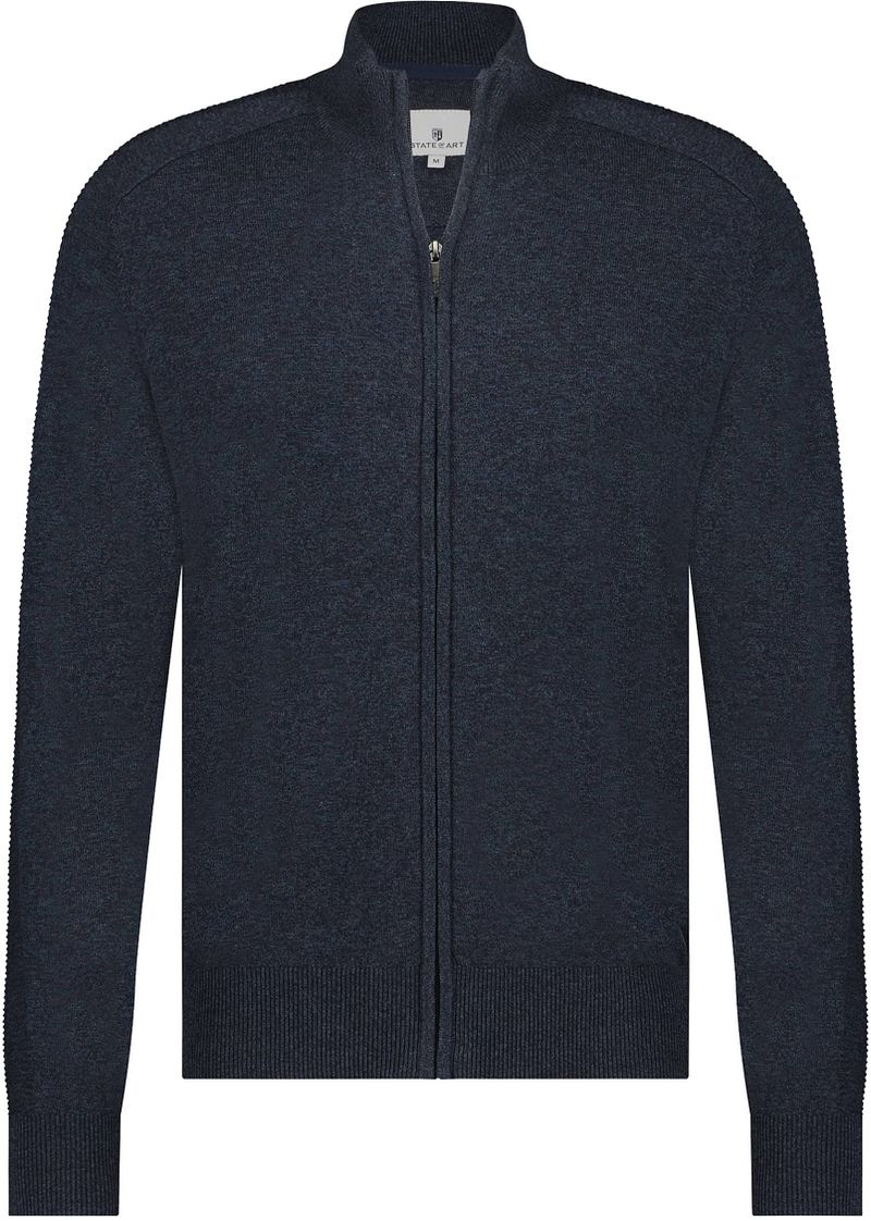 State Of Art Cardigan Plain Marine Bleu foncé Bleu taille L