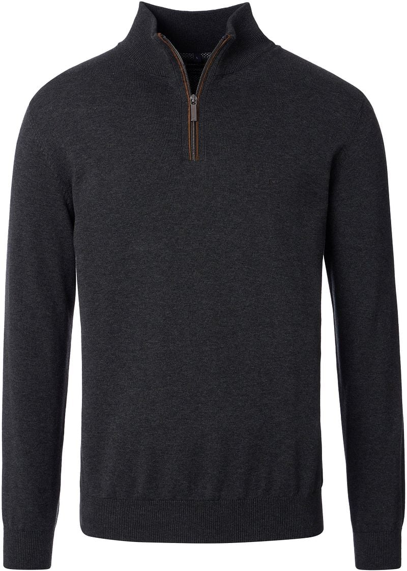 Casa Moda Halfzip Pullover Solid Anthrazit - Größe 4XL günstig online kaufen
