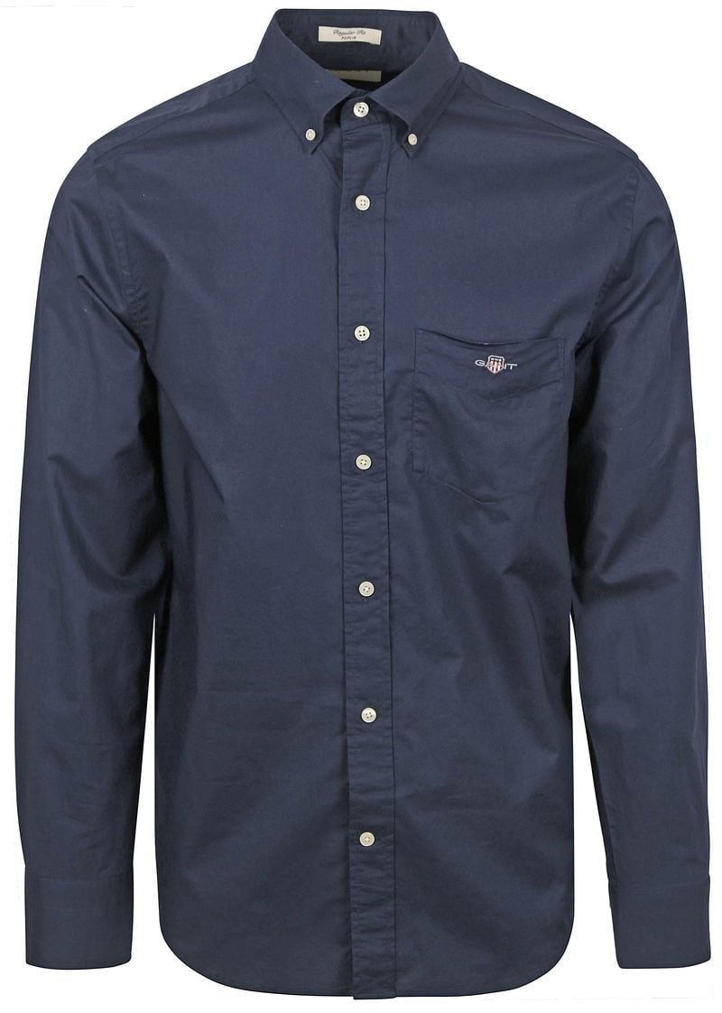 Gant Casual Hemd Poplin Navy - Größe 4XL günstig online kaufen