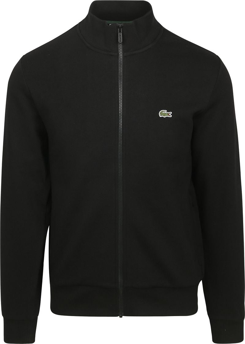 Lacoste Strickjacke Full Zip Schwarz - Größe M günstig online kaufen