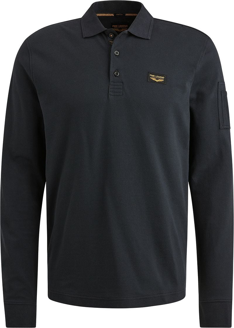 PME Legend American Classic Longsleeve Poloshirt Navy - Größe M günstig online kaufen