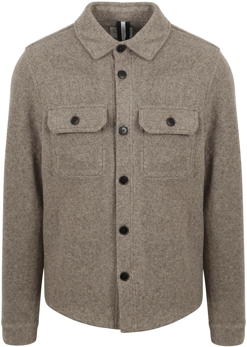 Profuomo Overshirt Woolmix Taupe  - Größe XL günstig online kaufen