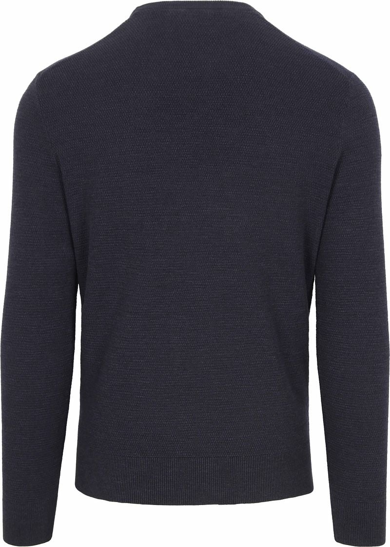 Suitable Trui Structure Slub Navy