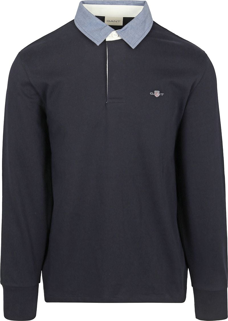 Gant Grafische Twill Kraag Rugger Shirt Blue Heren