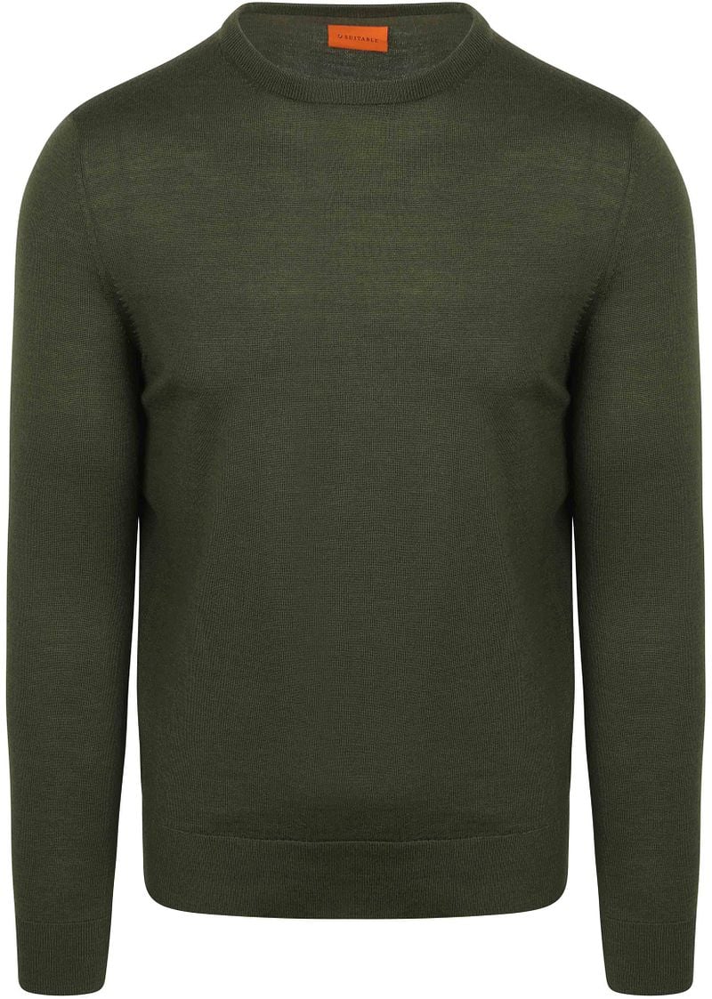 Suitable Merino Pullover Military Grün - Größe XL günstig online kaufen