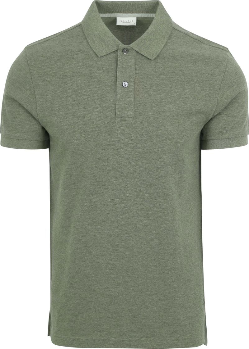 PROFUOMO Heren Polo's & T-shirts Polo Short Sleeve Groen