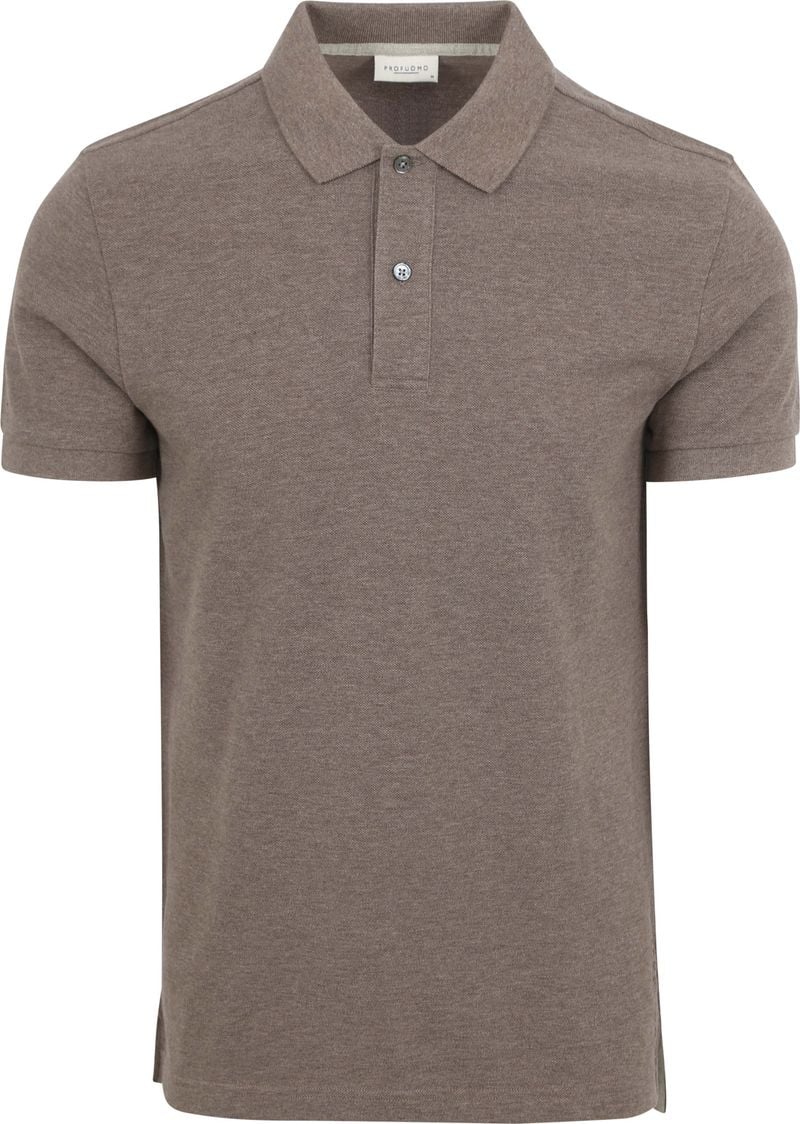 PROFUOMO Heren Polo's & T-shirts Polo Short Sleeve Taupe