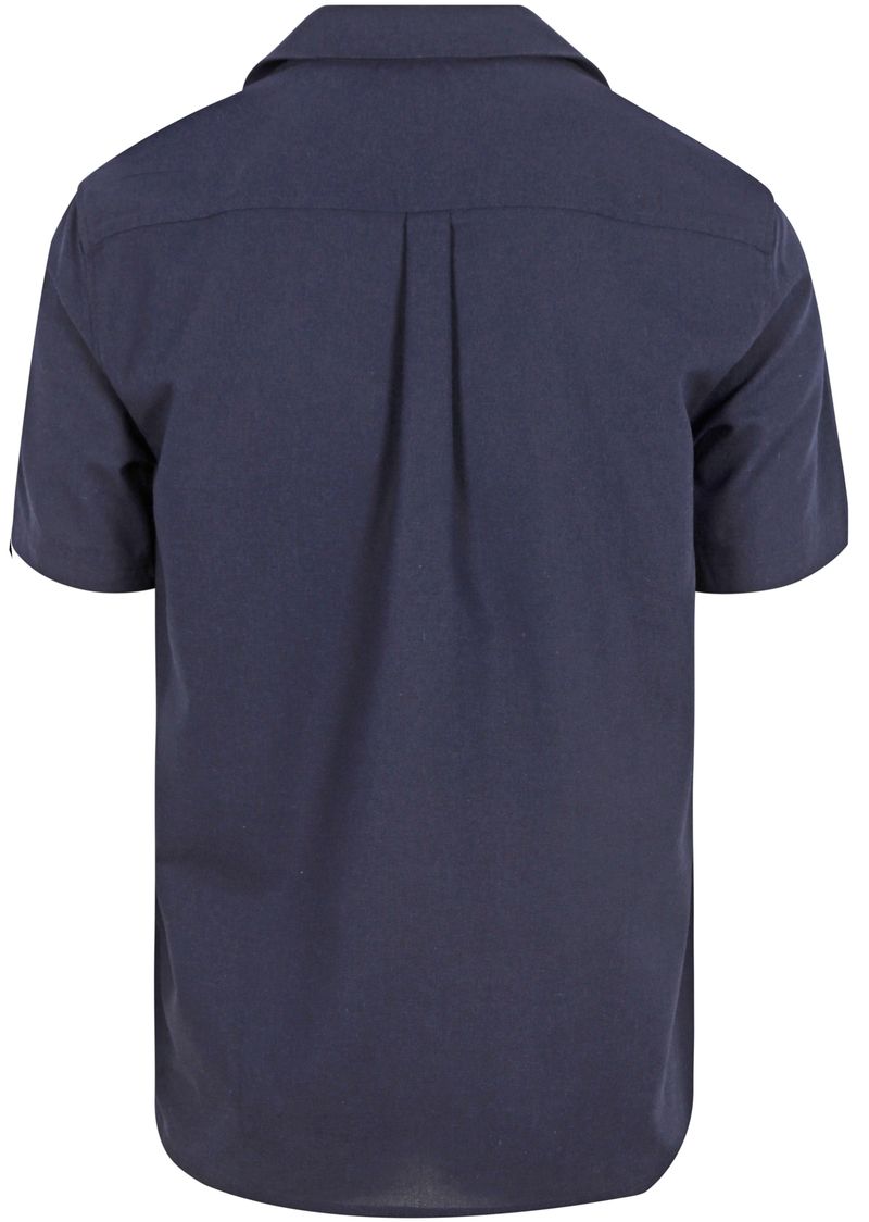 Anerkjendt  Short Sleeve Overhemd Leo Linnen Navy