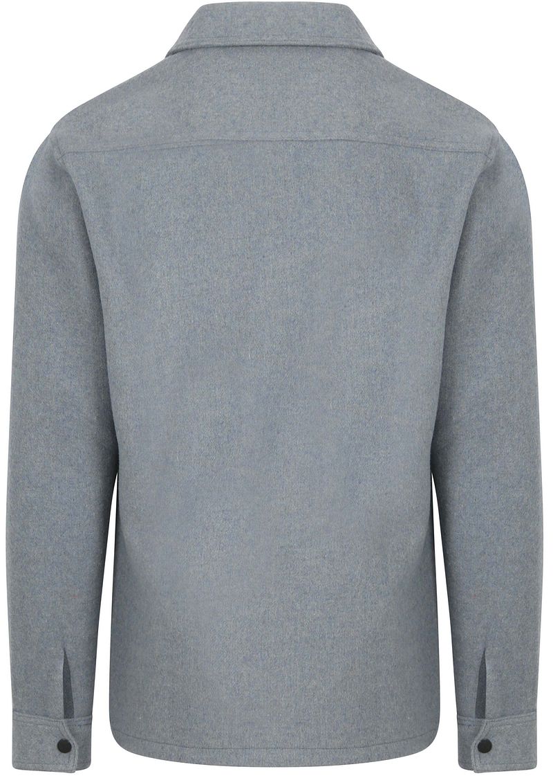 Suitable Overshirt Wool Blend Blauw