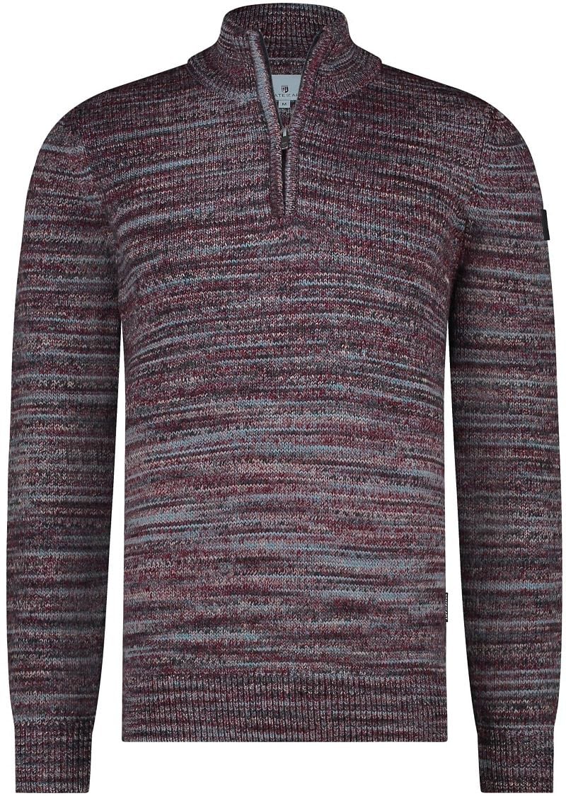 State Of Art Half Zip Pullover Melange Bordeaux - Größe XL günstig online kaufen