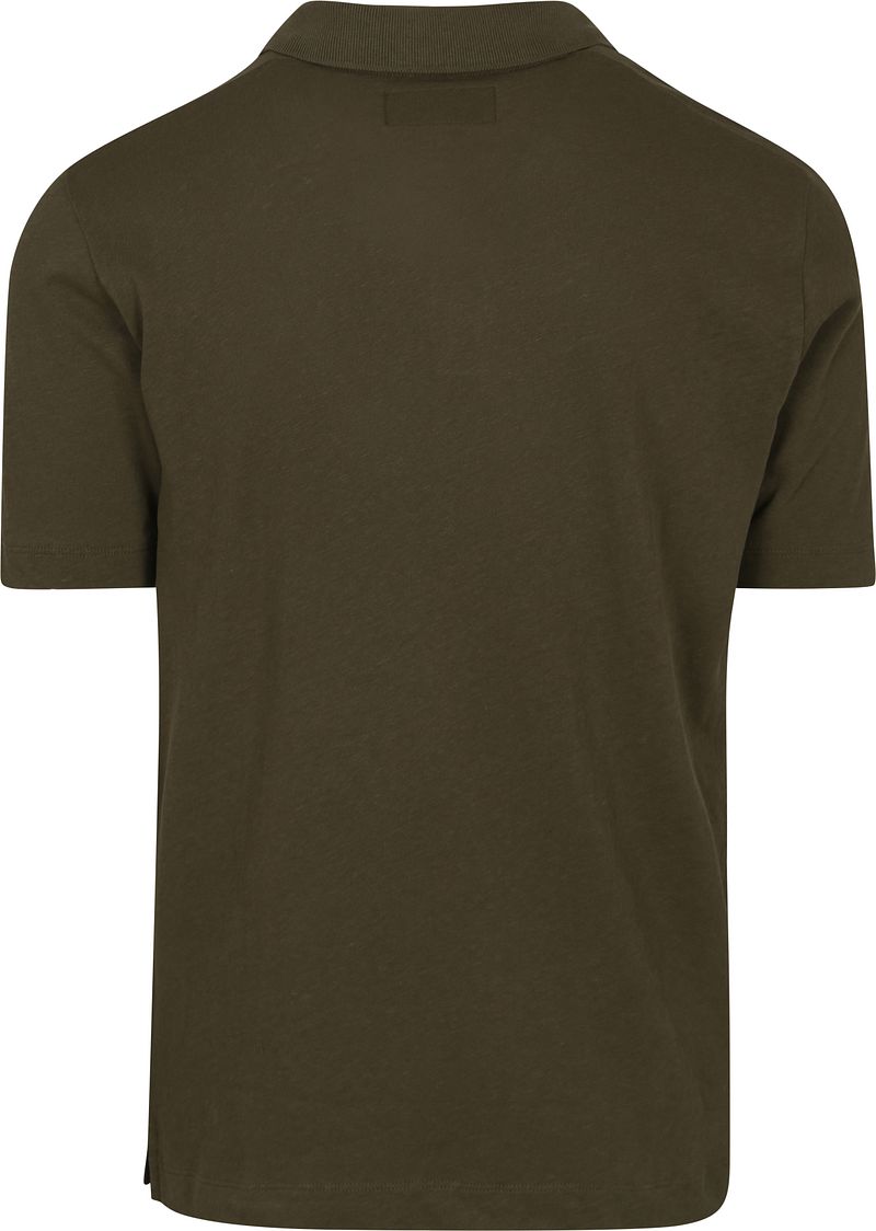 Marc O'Polo Poloshirt Riva Linen Blend Olivgrün - Größe M günstig online kaufen