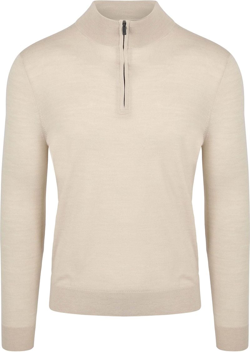 Suitable Merino Half Zip Pullover Ecru - Größe 3XL günstig online kaufen