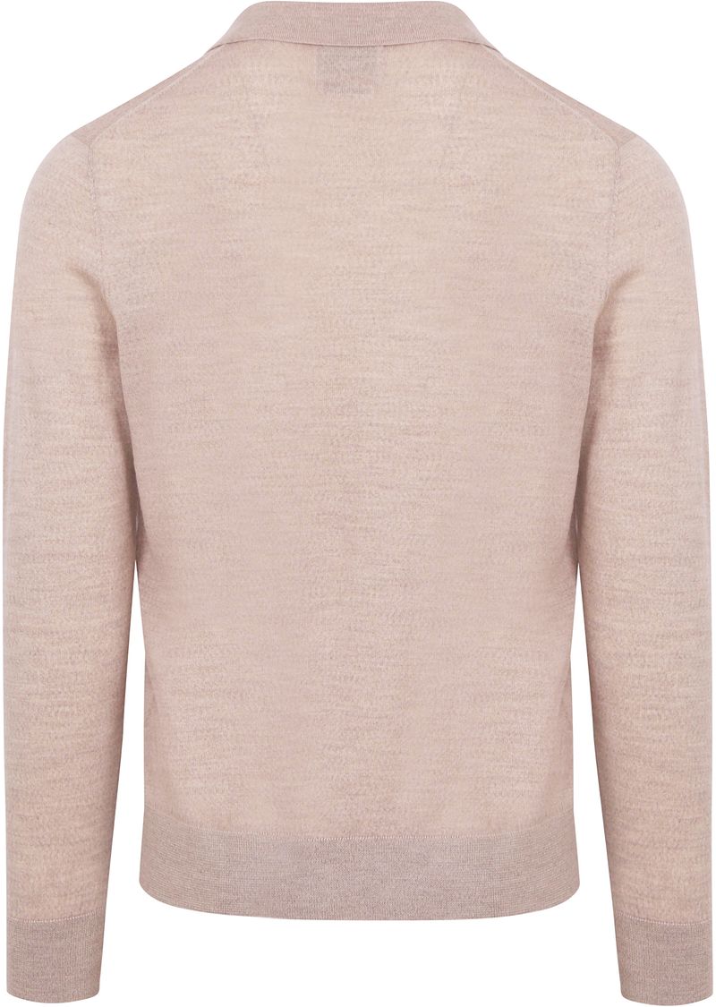 King Essentials The Robert Long Sleeve Poloshirt Merino Beige - Größe S günstig online kaufen