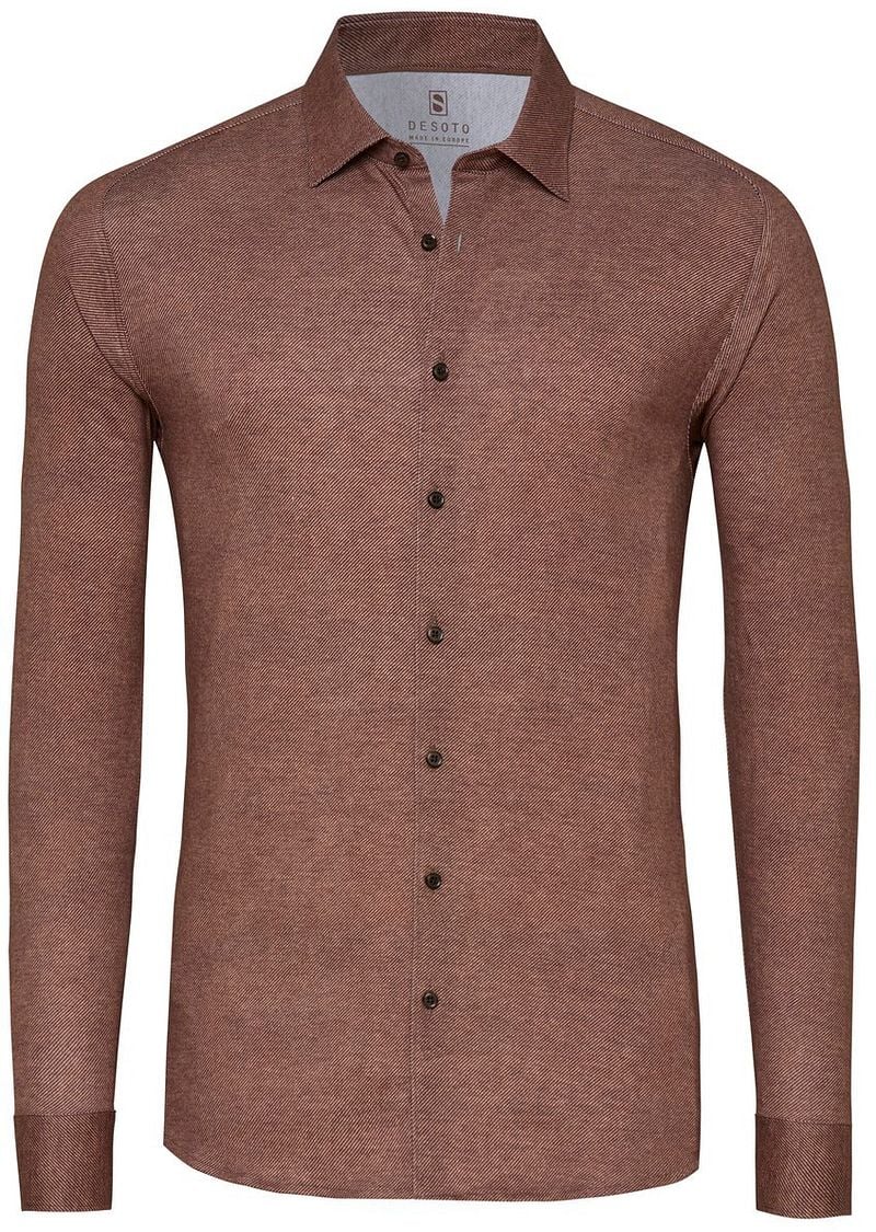 DESOTO Hemd Twill Optics Braun - Größe XXL günstig online kaufen
