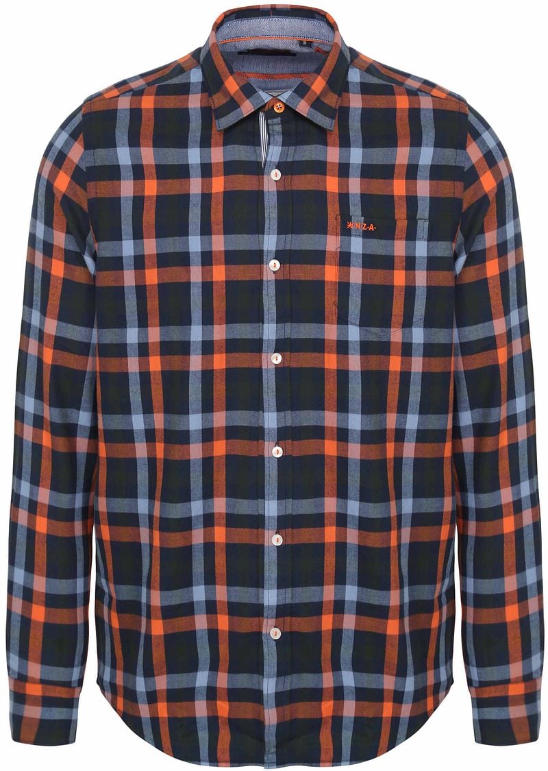 NZA Hemd Westküste Flanell Kariert Blau - Größe M günstig online kaufen