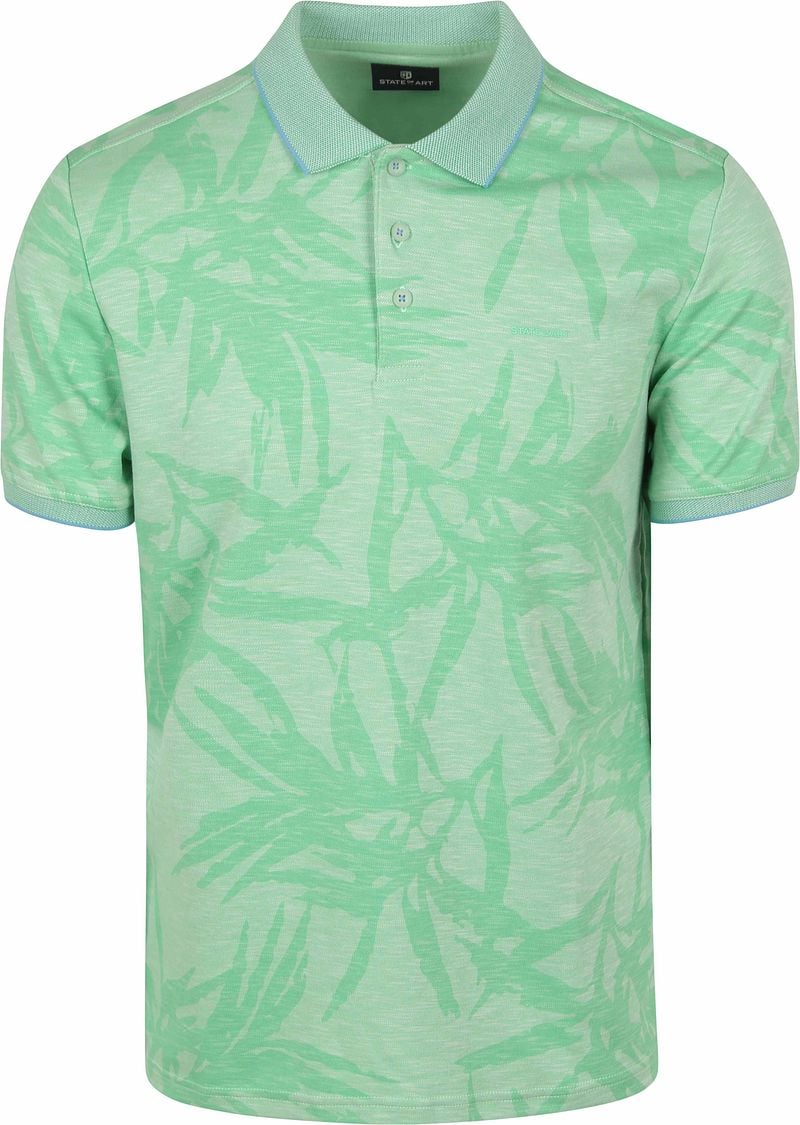 State of Art Poloshirt Faded Leaf Grün - Größe XXL günstig online kaufen