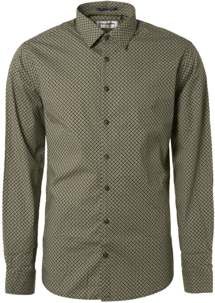 No-Excess Chemise à Motifs Multicoloré Vert taille M