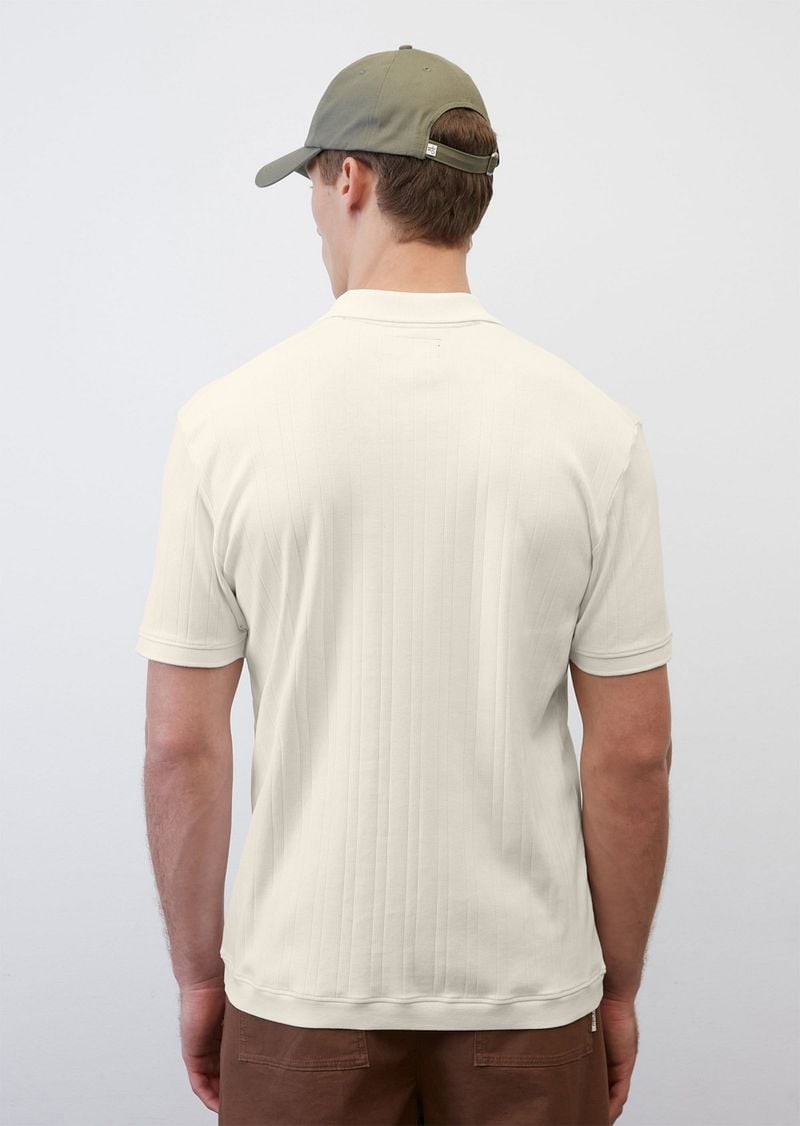 Marc O'Polo Poloshirt Rib Off-Weiß - Größe L günstig online kaufen