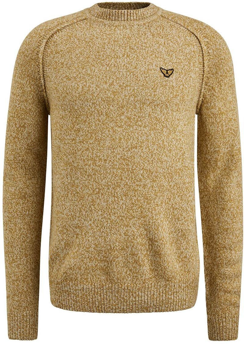 PME Legend Pullover Wool Mix Melange Gelb - Größe M günstig online kaufen