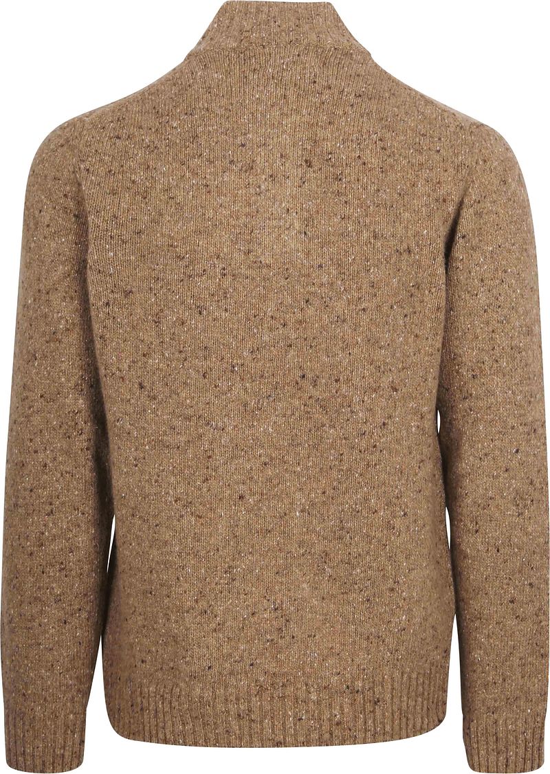Suitable Half Zip Trui Tweed Wol Blend Beige