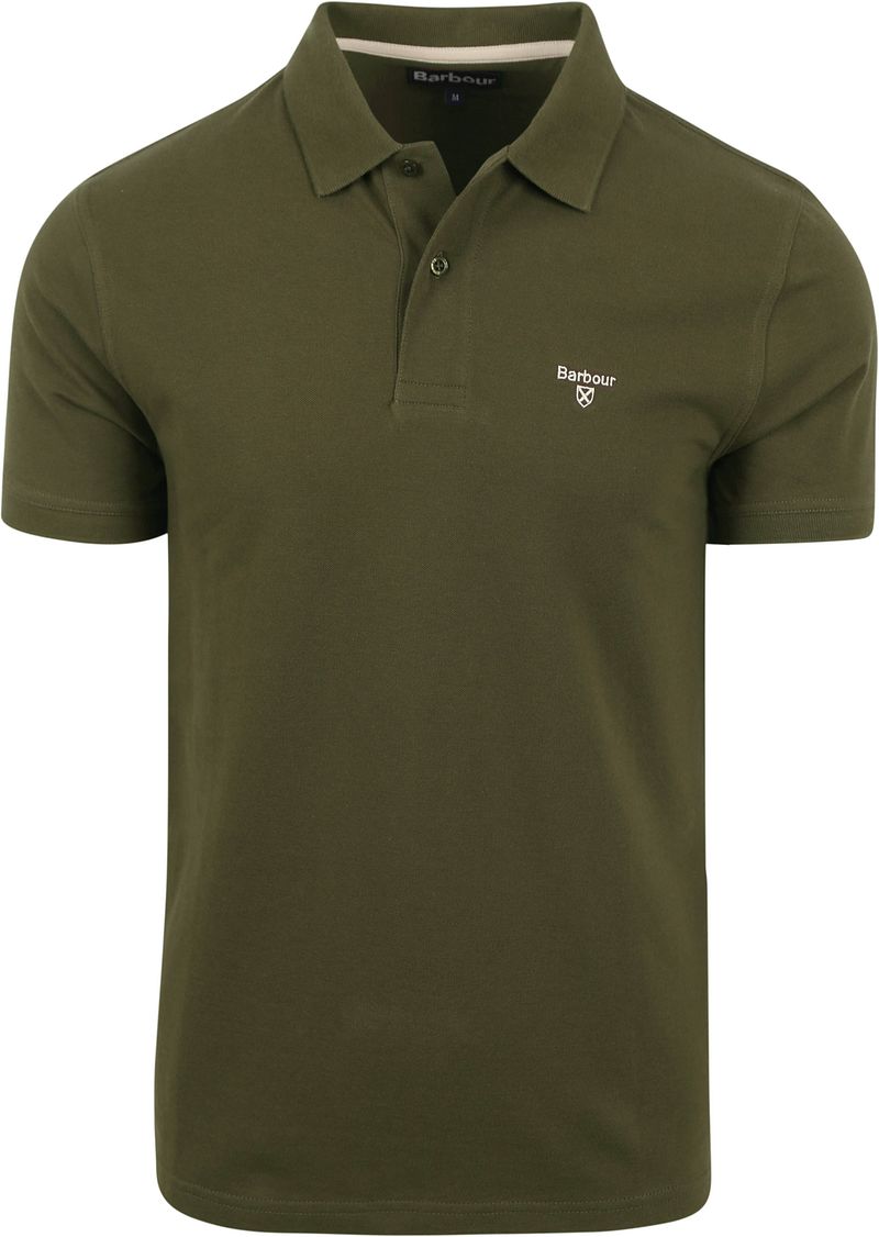 Barbour Groene Olijf Heren Polo Pique Green Heren