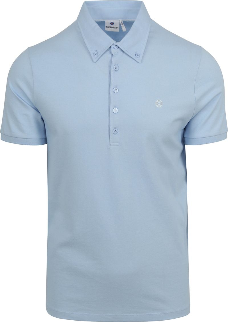 Blue Industry Piqué Poloshirt Hellblau  - Größe M günstig online kaufen