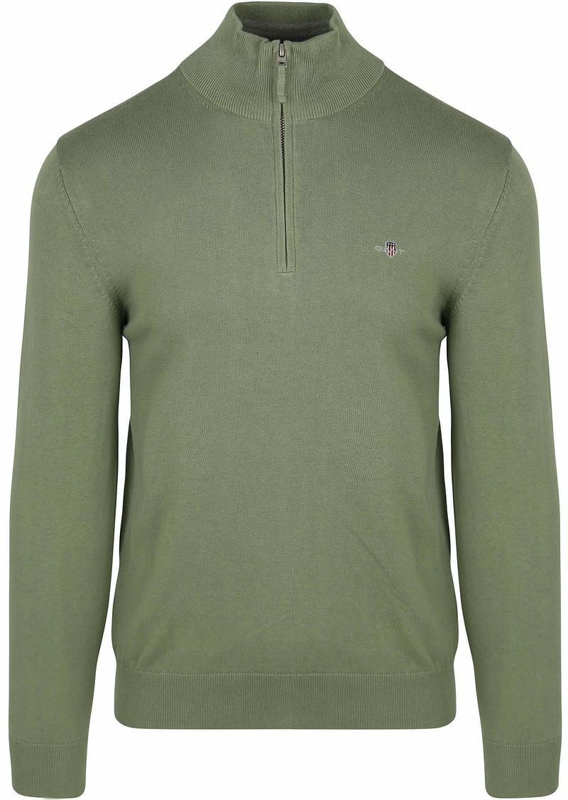 Gant Half Zip Trui Groen