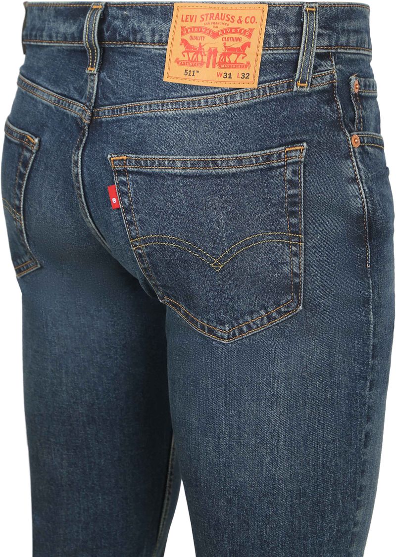 Levi's 511 Denim Jeans Navy Blauw