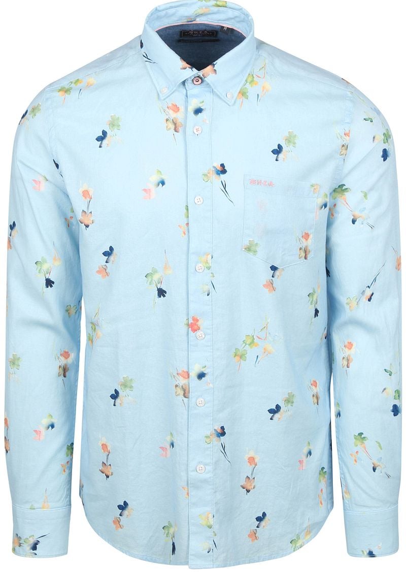 NZA Shirt Kane Linen Blend Hellblau - Größe L günstig online kaufen