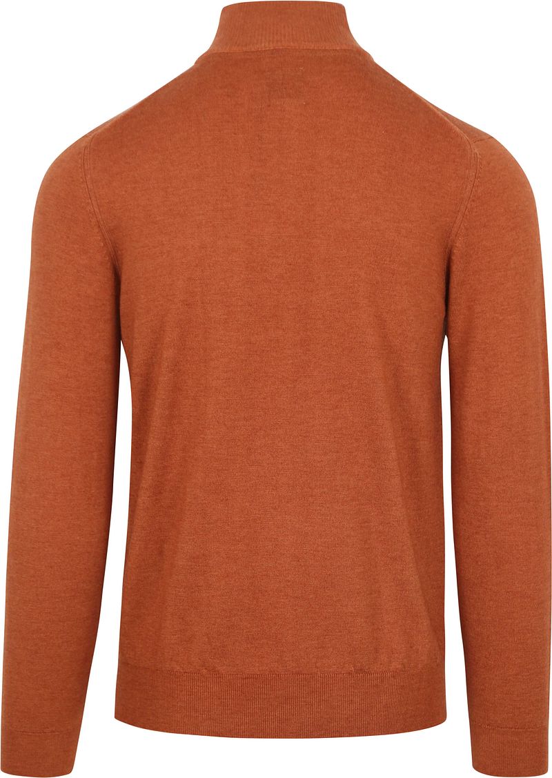 R2 Amsterdam R2 Half Zip Trui Merino Wol Brique