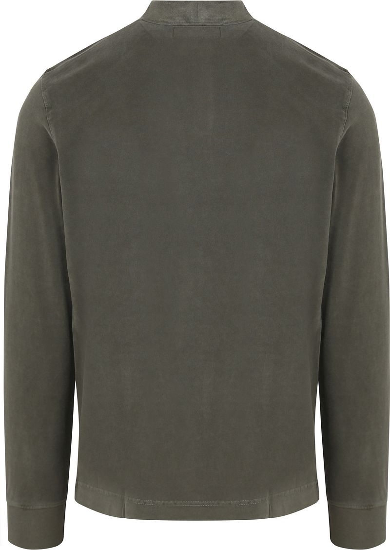 Marc O'Polo Longsleeve Poloshirt Olijfgroen