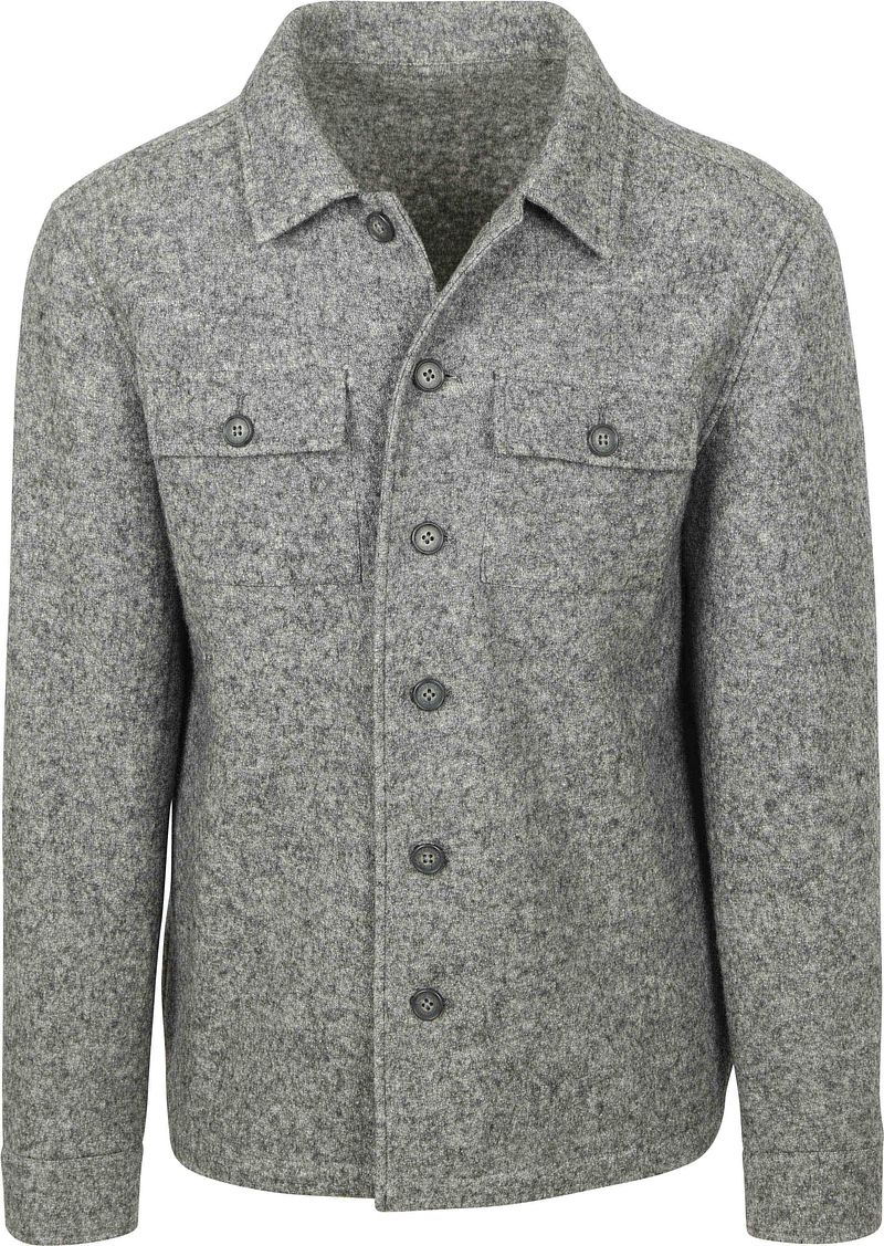Suitable Overshirt Boiled Wool Blend Grau - Größe XXL günstig online kaufen