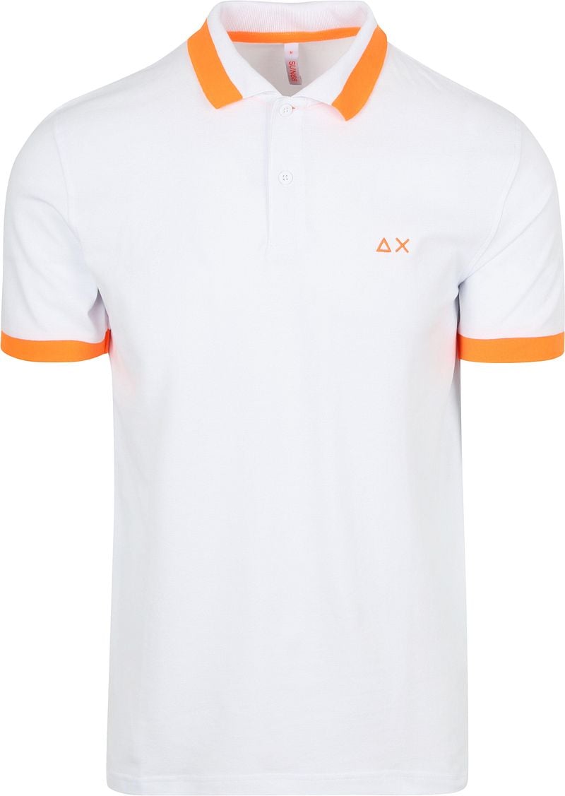 Sun68 Poloshirt Big Stripe Fluo Weiß - Größe XL günstig online kaufen